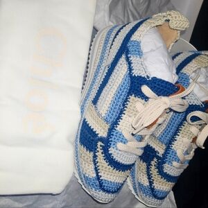 Chloé Multicolor Crochet Sneakers